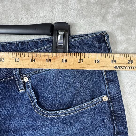 Seven7 NEW Loose Straight Leg Jean Womens 14 Blue Denim High Rise Stretch Zipper - Picture 8 of 15